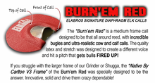 Load image into Gallery viewer, **NEW** ElkBros BURN'EM RED Diaphragm Elk Call