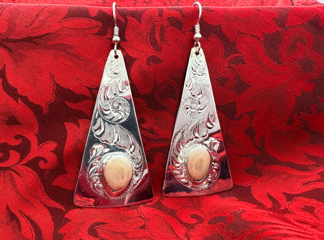 Elk Ivory Hanging Earrings by RC Knox